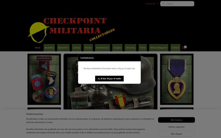 Screenshot of checkpoint-militaria.com