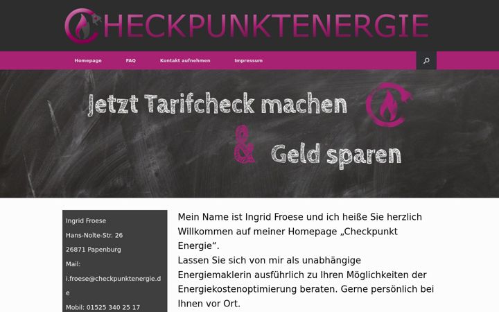 Skärmbild av checkpunktenergie.de