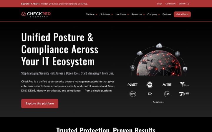 Screenshot of checkred.com