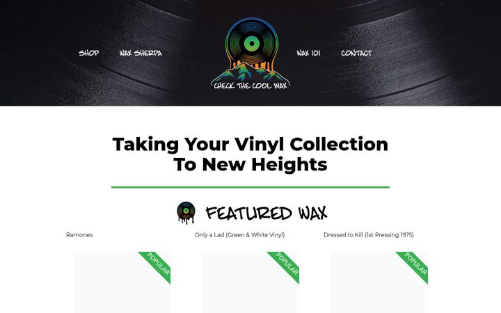 Screenshot of checkthecoolwax.com