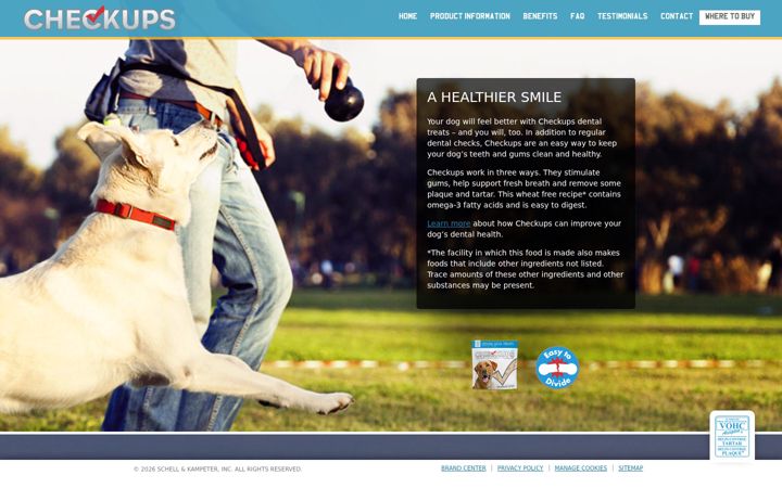 Screenshot of checkupstreats.com