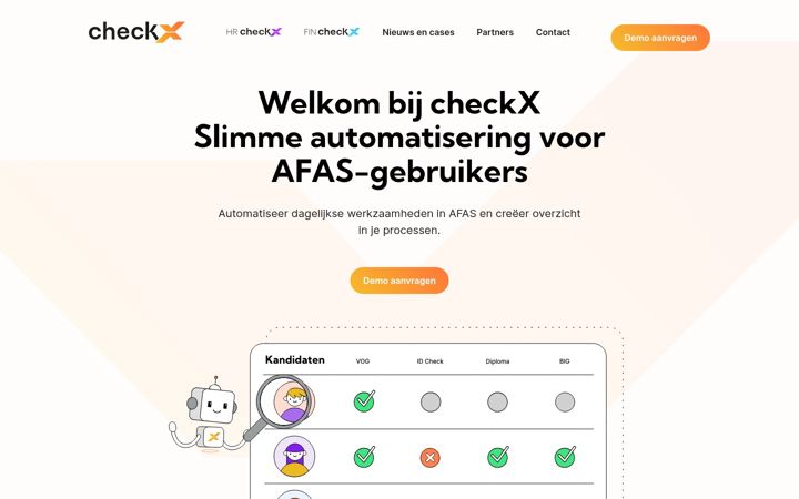 Ekrano kopija checkx.nl