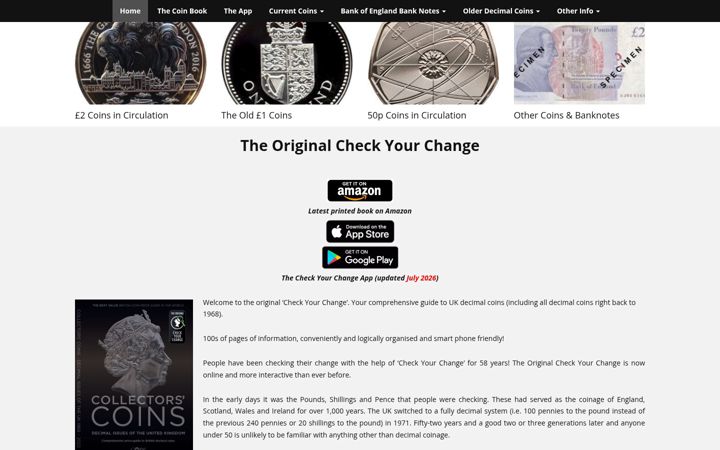 Screenshot von checkyourchange.co.uk