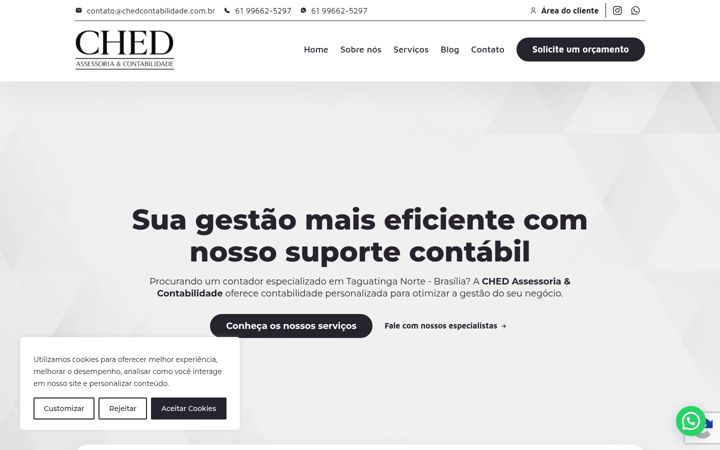 Captura de pantalla de chedcontabilidade.com.br