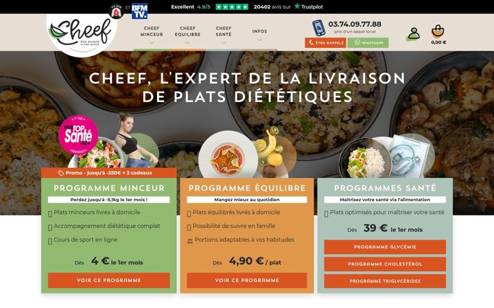 Screenshot of cheef.fr