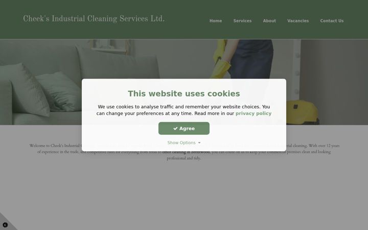 Screenshot von cheekscleaningservices.co.uk