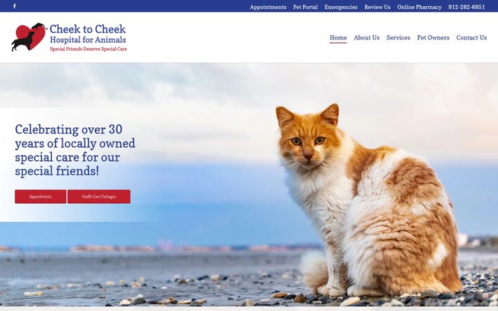 Screenshot of cheekvet.com