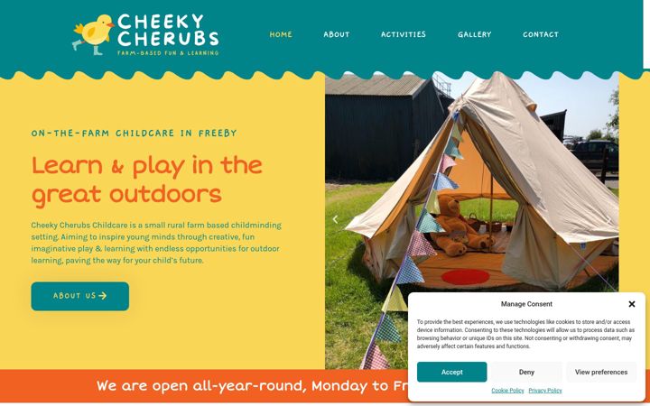 Screenshot von cheekycherubsfarm.co.uk