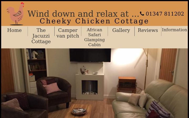 Screenshot von cheekychickencottageyork.co.uk