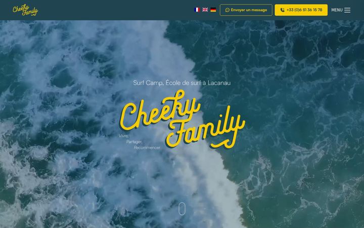 Captură de ecran a cheekyfamily.fr