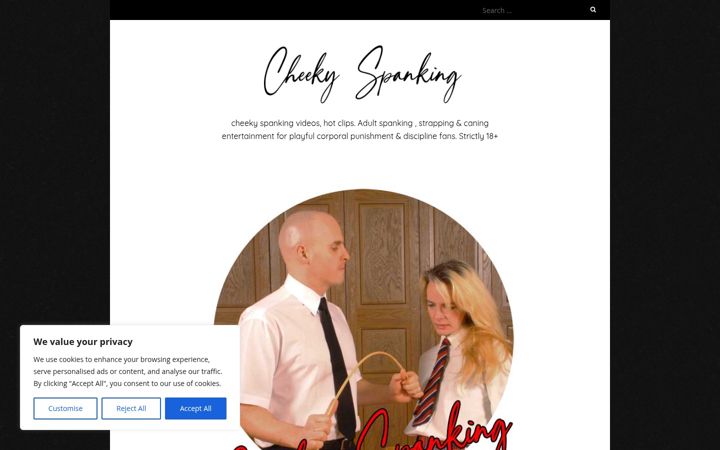 Screenshot of cheekyspanking.com
