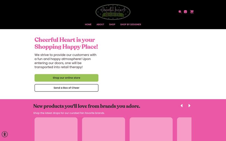 Screenshot of cheerfulheartgifts.com