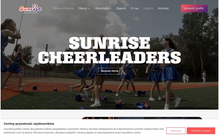 Skjámynd af cheerkids.pl