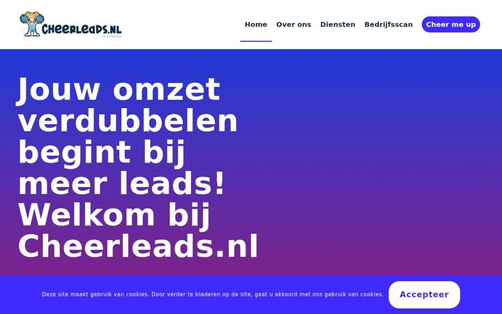Ekrano kopija cheerleads.nl