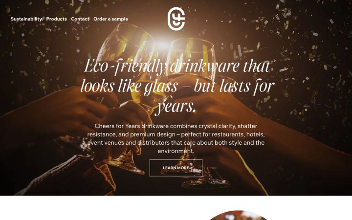 Screenshot of cheersforyears.com