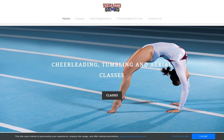 Screenshot of cheerstars.co.za