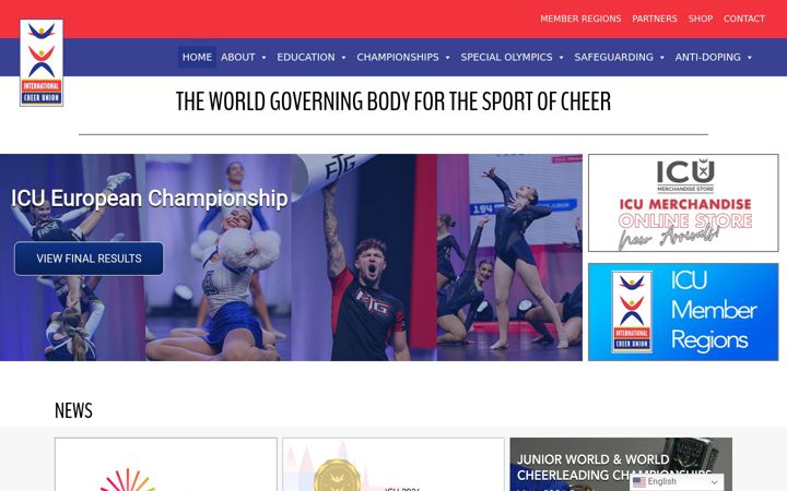 Screenshot di cheerunion.org
