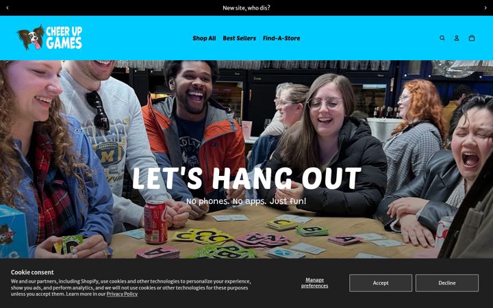 Screenshot of cheerupgames.com