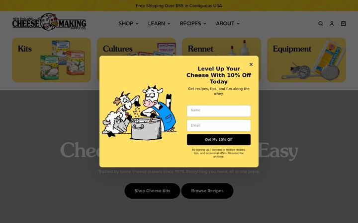 Screenshot of cheesemaking.com