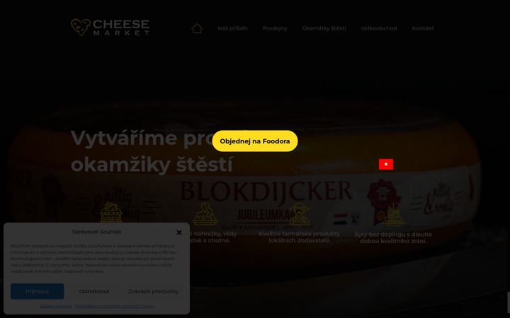 Ekraanipilt saidist cheesemarket.cz