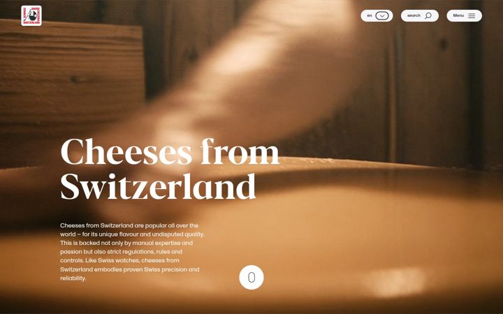 Screenshot of cheesesfromswitzerland.com