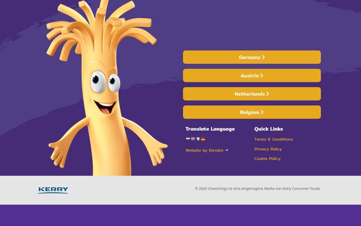 Skärmbild av cheestrings.net