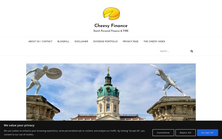 Captura de ecrã de cheesyfinance.nl