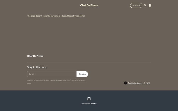 Screenshot of chef-gs-pizzas.square.site