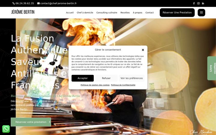 Screenshot ta' chef-jerome-bertin.fr