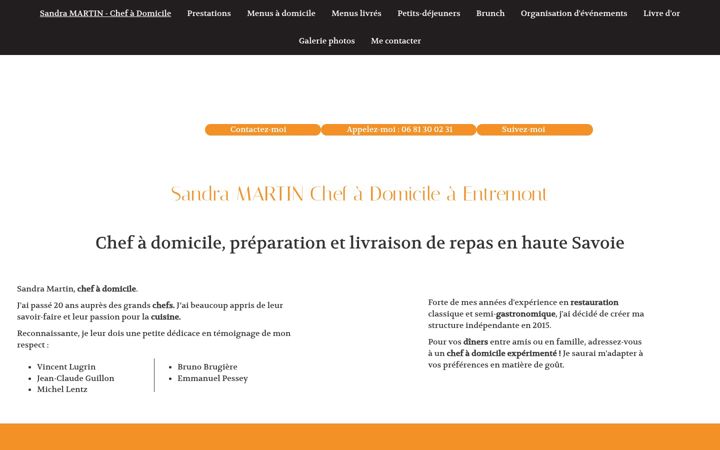 Screenshot of chefadomicile-haute-savoie.com