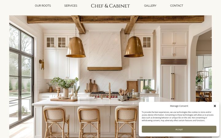Screenshot of chefandcabinet.com