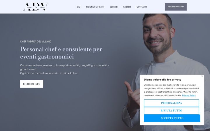 Zrzut ekranu chefandreadelvillano.it