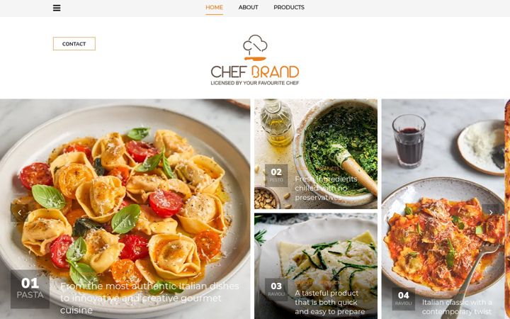 Zrzut ekranu chefbrand.co.uk