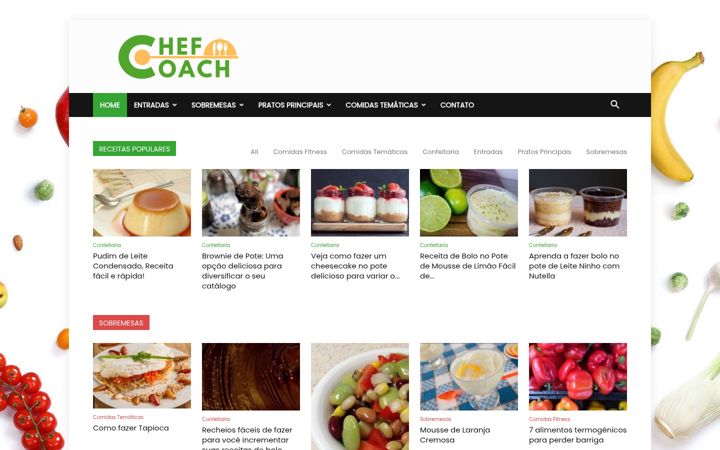 Captura de pantalla de chefcoach.com.br