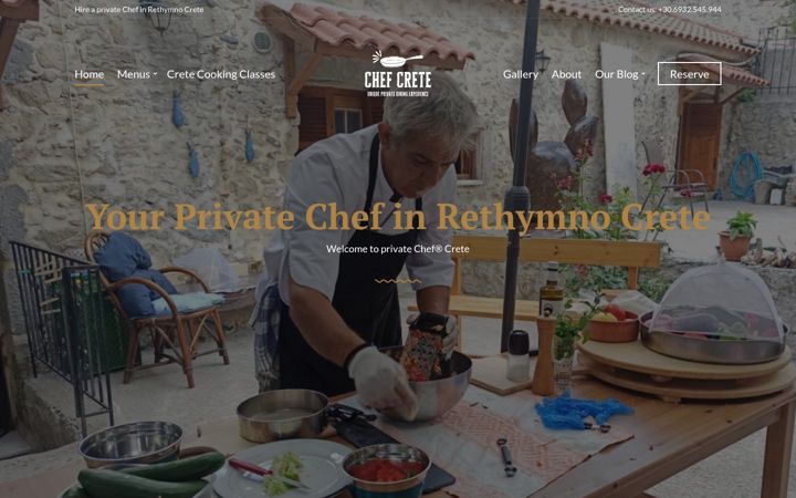 Screenshot of chefcrete.com