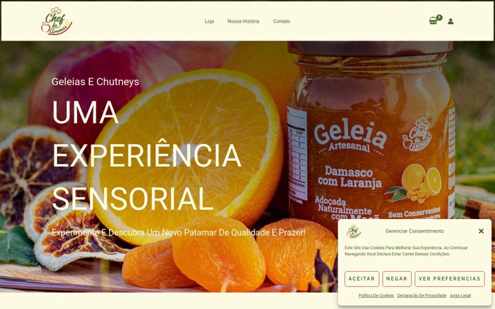 Captura de pantalla de chefdearomas.com.br