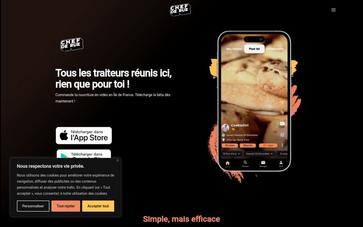Screenshot ta' chefderue.fr