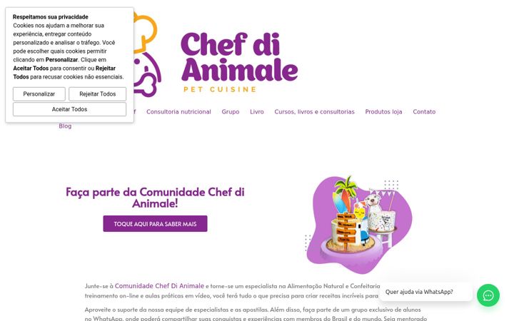 Captura de pantalla de chefdianimale.com.br