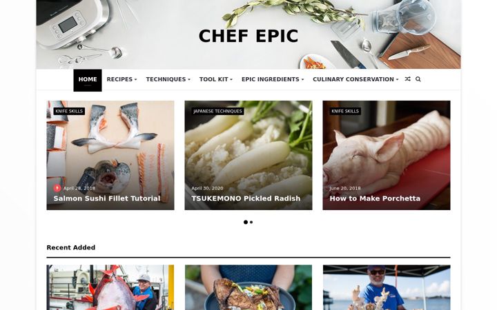 Screenshot of chefepic.com