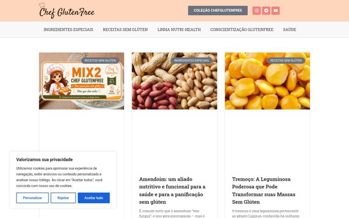 Captura de pantalla de chefglutenfree.com.br