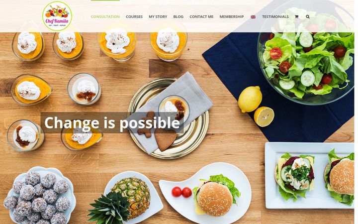 Screenshot of chefkamila.com