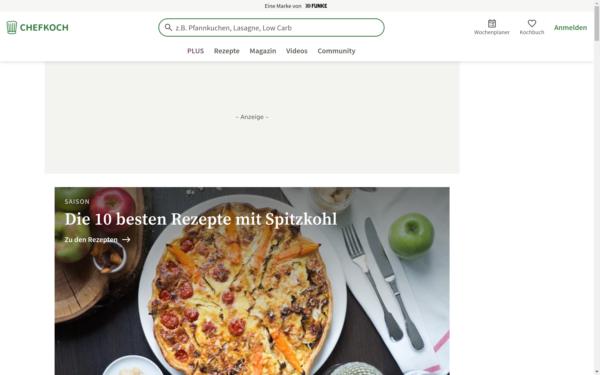 Screenshot of chefkoch.de