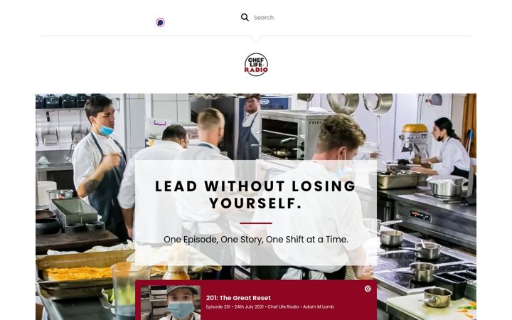 Screenshot of chefliferadio.com