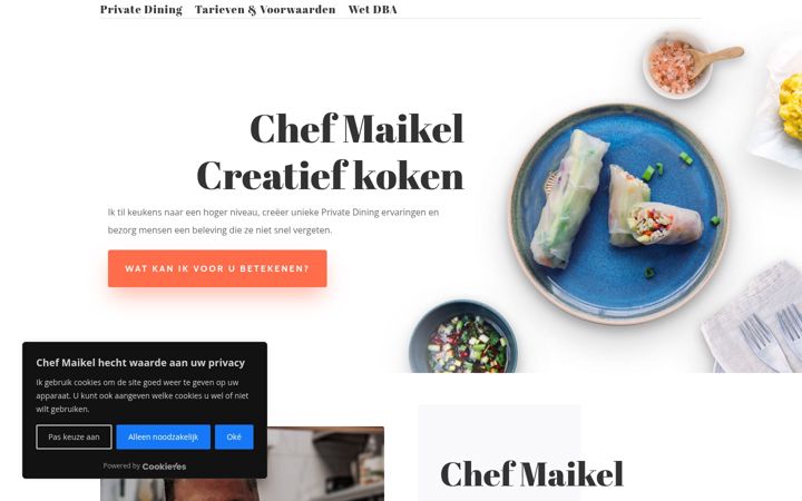 Snímek obrazovky chefmaikel.nl