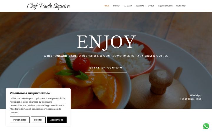 Captura de pantalla de chefpaulosiqueira.com.br