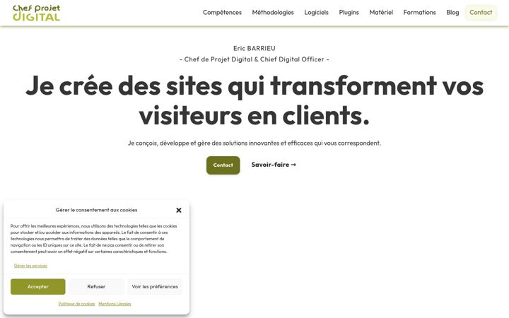 Snímek obrazovky chefprojetdigital.fr
