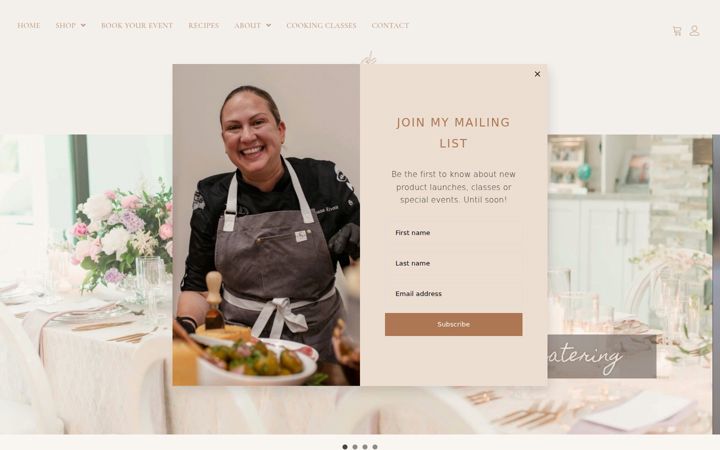 Screenshot of chefrosana.com