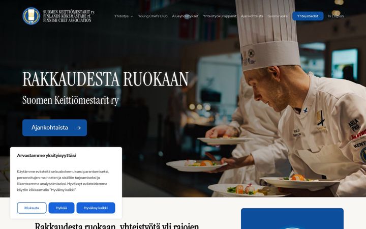 Screenshot di chefs.fi