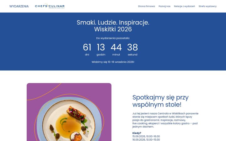 Zrzut ekranu chefsculinar-wydarzenia.pl