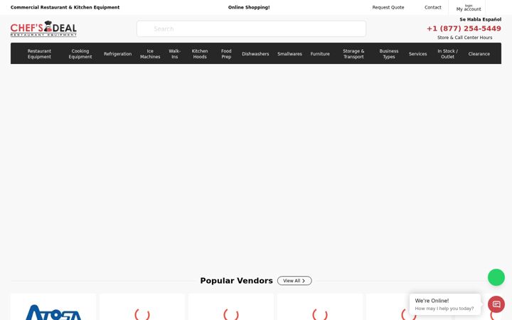 Screenshot of chefsdeal.com
